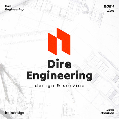 Dire Engineering graphic design logo