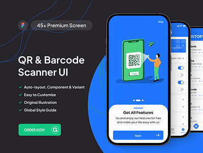 QR Code & Barcode scanner 2024 app barcode ios mobile mobile app new design qrcode trend ui design