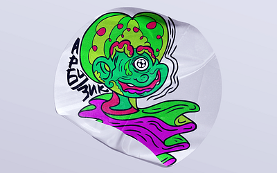 Watermelon boy abstract branding character design concept conceptual graphic design illustr illustration mockup psychedelic surreal