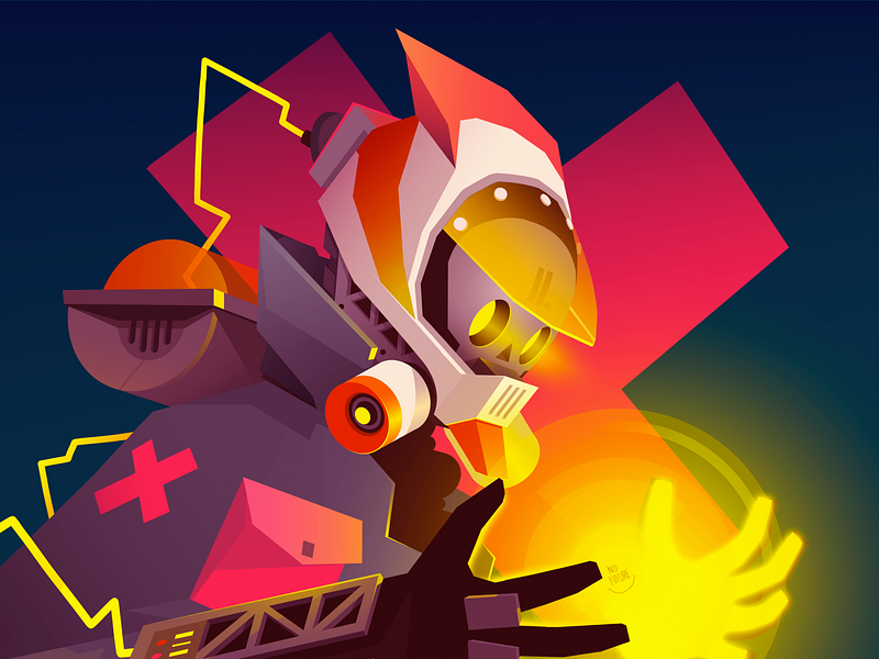 The Explorer character character design concept art cyber cyberpunk explorer future futuristic helmet illustration illustrator punk robot robot design robotics sci fi sek sekond solarpunk sphere
