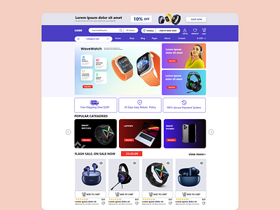 Full Page eCommerce Multi-Functional Website UX/UI Design ecommerce full page graphic design ui ux web design website
