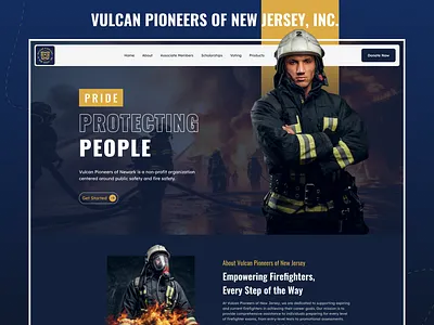 🔥Vulcan Pioneers Website Design firesafety non profit organization podcast ui design uiux website design website ui design