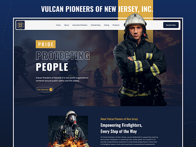 🔥Vulcan Pioneers Website Design firesafety non profit organization podcast ui design uiux website design website ui design