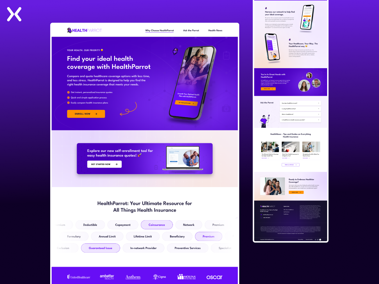 Insurance Landing Page/Click-Through by Waseem Bashir on Dribbble