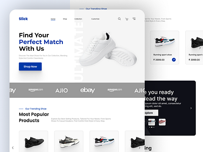 Shoes Website Landing Page design figma landing page design shoes website design ui uidesign uiux ux webdesign website websitedesign