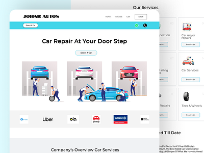 Redesign of a car maintenance website car repair website car repair website design design figma landing page ui uidesign uiux ux webdesign websitedesign websiteredisgn