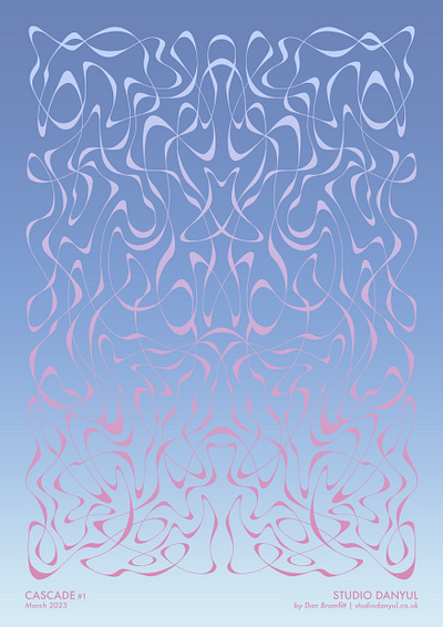 Cascade #1 - Illustration project, personal work abstract contemporary design gradient graphic design illustration
