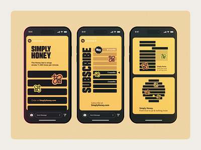 Simply Honey - Social media app bee branding graphic design honey social media web
