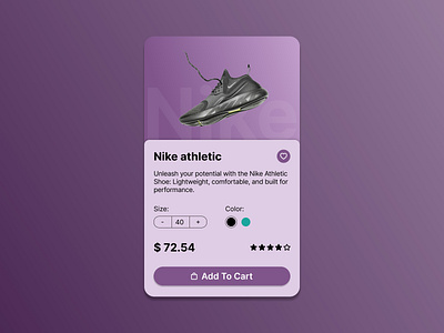 Daily UI Challenge - Card Design card design clothing brand daily ui challenge ecommerce fashion product card purple ui ui challenge ui design violet visual design