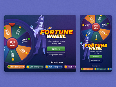 Fortune Fheel - Casino Design casino design figma ui ux webdesign
