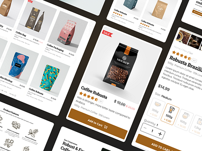 The Coffee Business - Ecomm Store + Subscription Service bento brown coffee coffee shop commerce ecommerce graphic design subscribe service ui ux web design