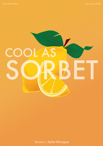 Cool As Sorbet - Illustration project, 'Tension' by Kylie abstract adobe illustrator contemporary design gradient graphic design illustration kylie minogue procreate tension