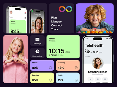 🌈Spectrum - Therapy Planning App for Children app appointment autism care caregivers child children concept design schedule spectrum support therapy ui uidesign