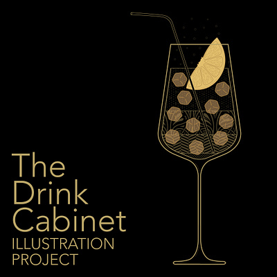 The Drink Cabinet - Illustration project abstract adobe illustrator alcohol contemporary design graphic design illustration