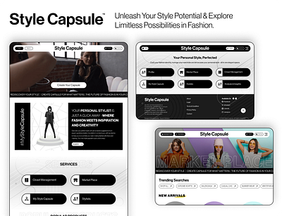 Style Capsule - A Closet & Shopping Website UI Design e commerce ui design e commerce ui webpage e commerce website e commerce website design graphic design shopping website design shopping website ui ui