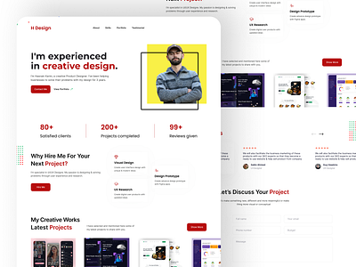 Portfolio Web Design design figma landing page portfolio design portfolio website design protfolio web design ui uidesign uiux ux web design website design