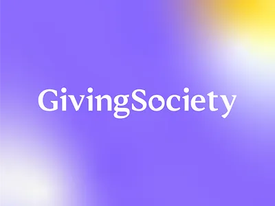 Giving Society 💜 Brand Identity brandidentity branding charity colors font fundation gradient guideline identity logo logodesign mockup organization society typography visualidentity