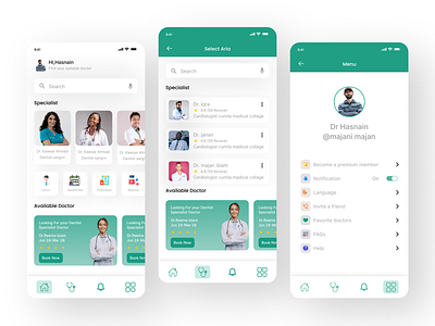 Doctor Appointment App Design appdesign appointmentdesign design doctorappointment figma mobileapp mpbileappdesign ui uidesign uiux ux