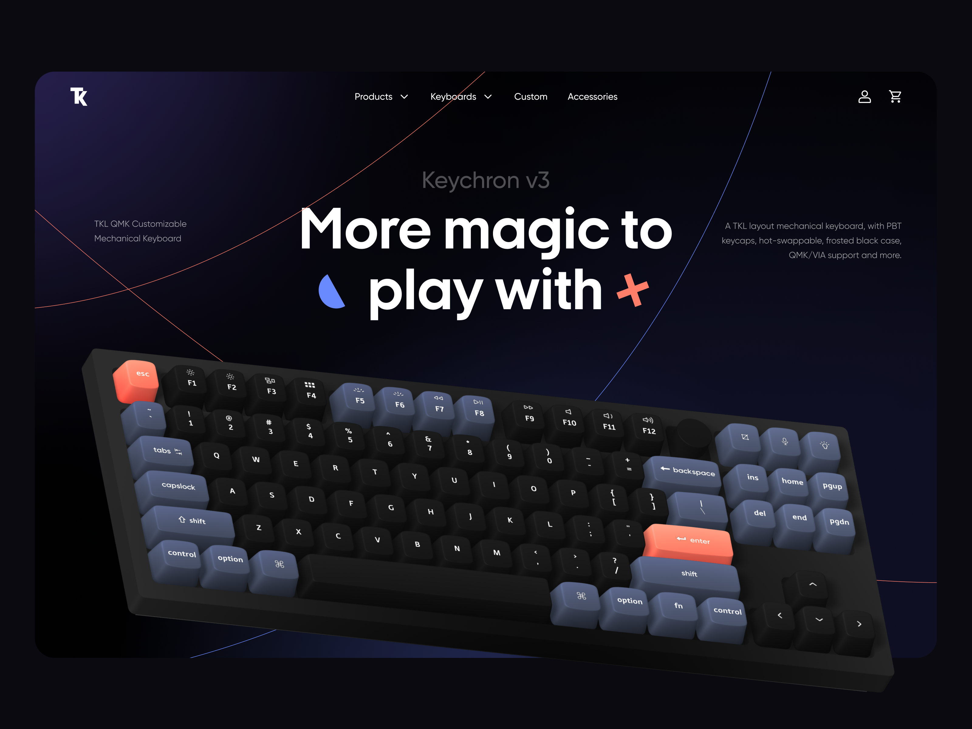 Interactive Landing Page - Keychron v3 daily ui design landing page ui user user interface webdesign website