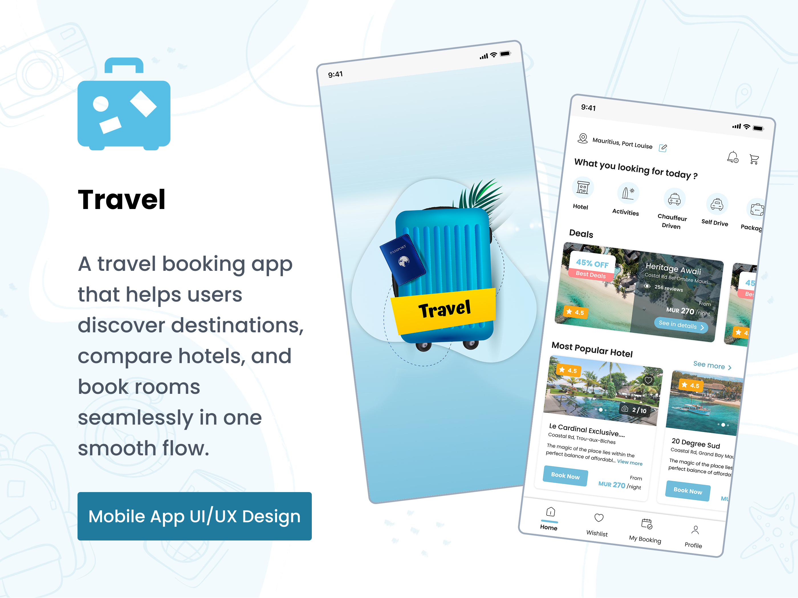 Travel App Design – Explore the World with Sleek Travel App UI app design bookyourstay hotel booking app hotelbooking mobile app mobile app design tour app travel travel agency travel app travel app design travelaccommodation travelguide travelinspiration trip trip planner ui uiux uiuxdesign vacation