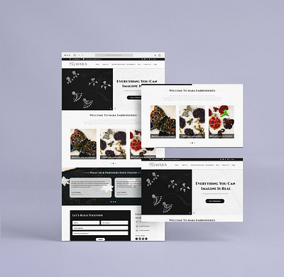 Emborideries website branding creative design figma landing page ui vector