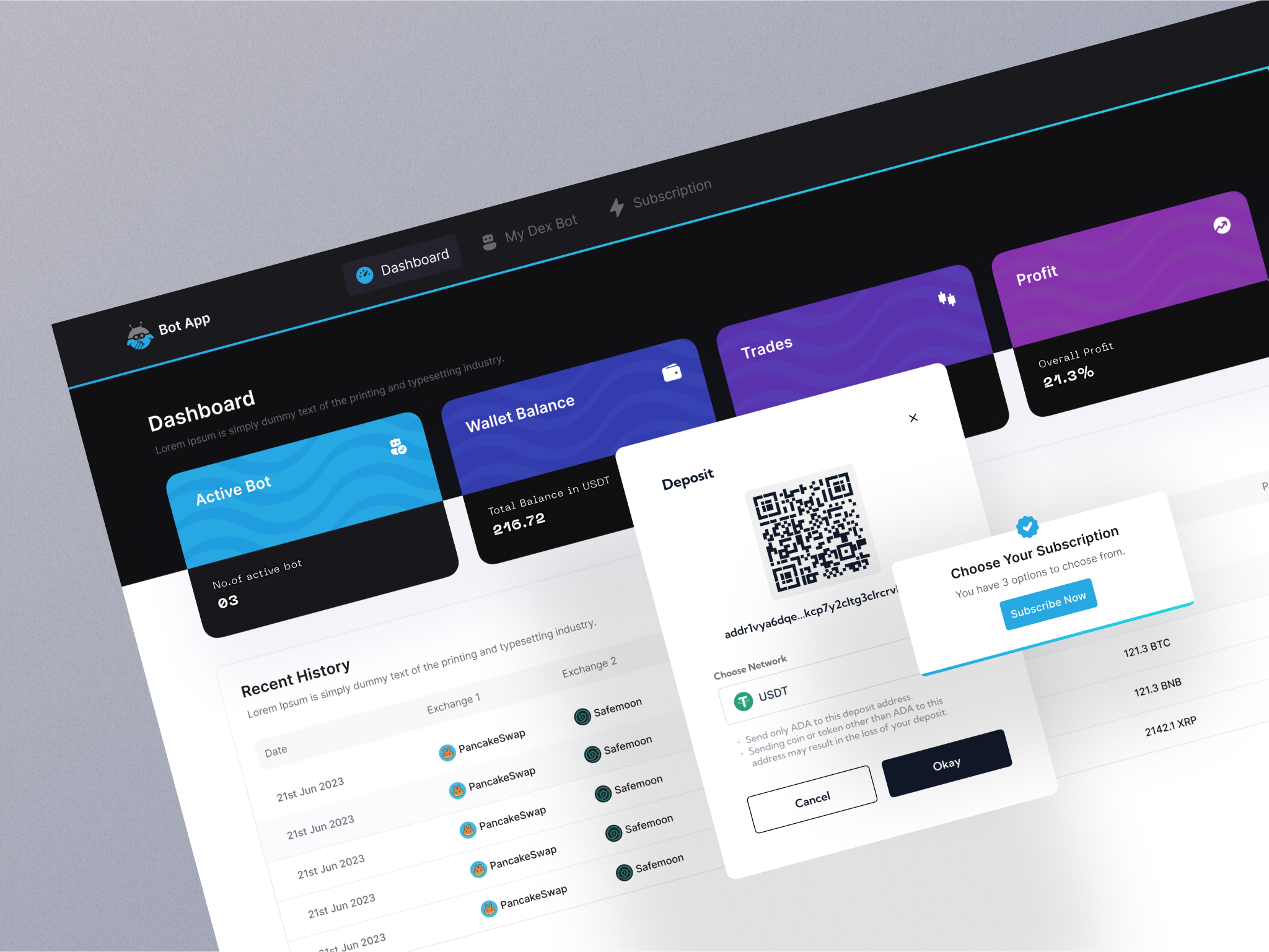 Bot Application Dashboard By Vinoth For NEXTAZY On Dribbble