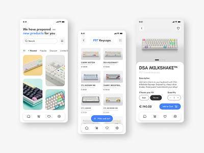 Mechanical Keyboard - App UI 3d app design branding figma graphic design ui ux