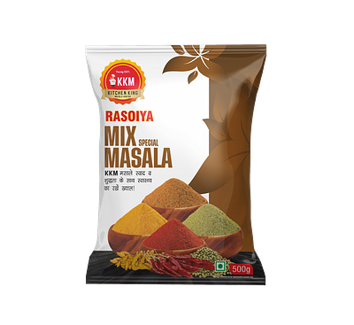 MiX Masala Pouch Design box design branding fmcg packaging food packaging indian spices label design logo design packaging pouch design product design spices spices packaging