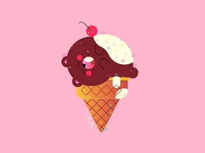 Ice Bear dessert geometry gradient