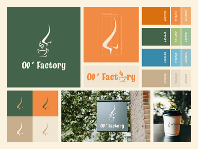 Ol'Factory ☕️👃🏻 branding coffee concept logo nose