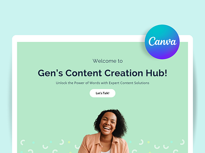 Canva Website Template Design For Content Marketers canva graphic design temaplte ui web design