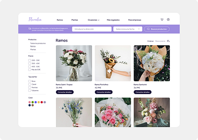 Search results page ecommerce figma flowers plants search results page uidesign uxdesign
