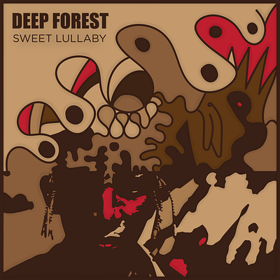 music poster brown deep deepforest design forest graphic design illustration music poster studywork typography vector