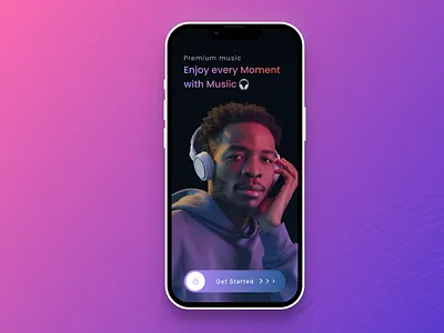 Musiic - Premium music app appdesign appscreen design figma graphic design ios app minimal musicapp musicplayer onboarding premium prototyping research screen songapp splashscreen ui uiux user experience ux
