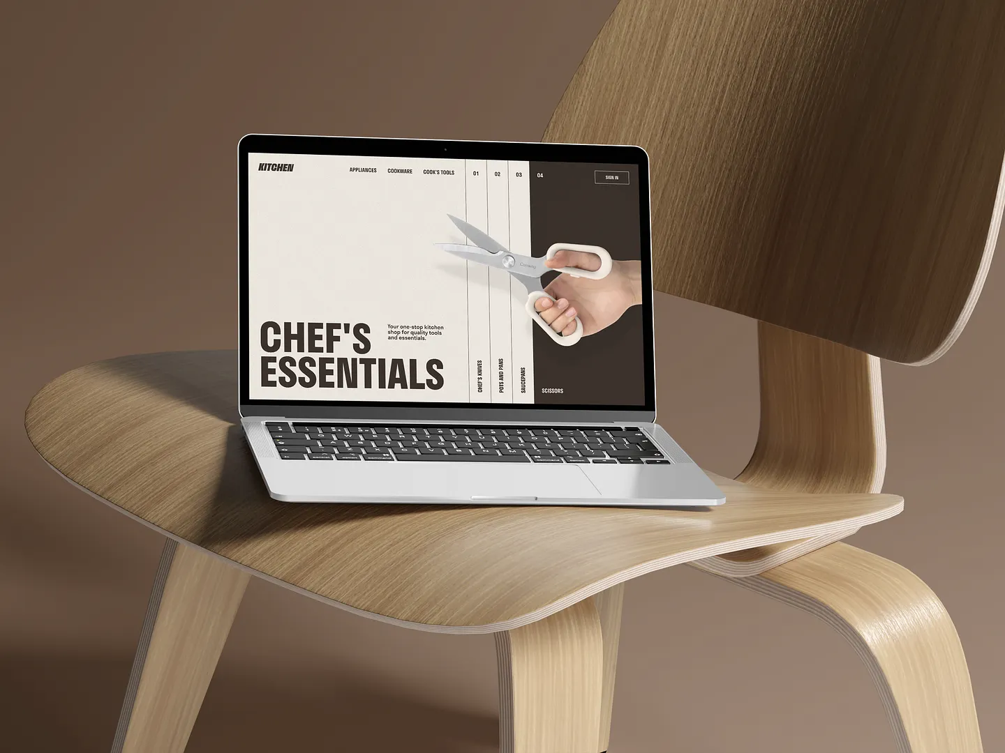 Modern Cooking Website Design for Kitchen Essentials