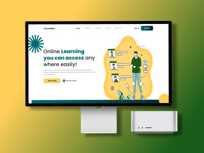Online Learning Website Design Layout branding education figma graphic design online learning ui ui ux ux website design wepage