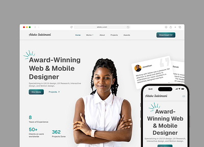 Web Portfolio Design design portfolio ui uidesign ux web webdesign