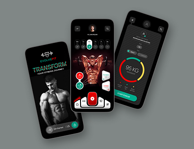 Fitness App Design bodybuilding figma fitness fitness app gym mobile design ui ui design uiux