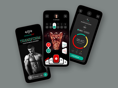 Fitness App Design bodybuilding figma fitness fitness app gym mobile design ui ui design uiux