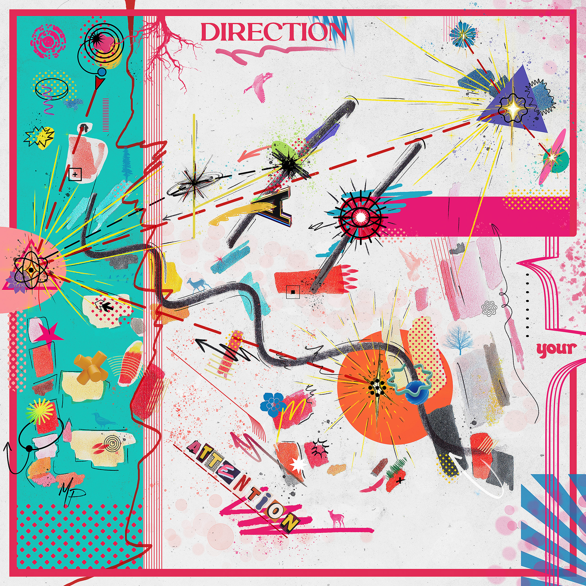 Direction Your Attention 2d 3d abstract abstraction art artist concept art digital art drawing painting