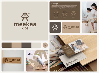 Meekaa Kids brand identity branding design furniture graphic design logo logo design minimal logo design visual identity