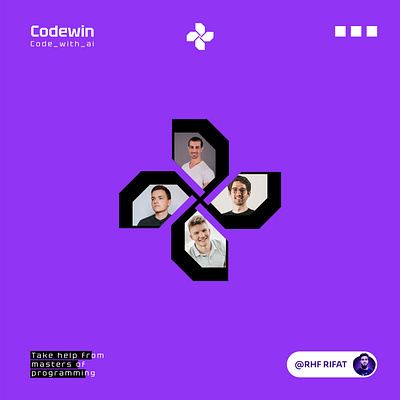 Codewin Logo Concept ai logo air branding branding and identiy coding geometric logo graphic design logo modern logo modern mark visual identity wheel