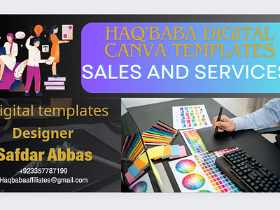 HAQ'BABA DIGITAL BANNERS Maker banners maker books covers titles business cards posters maker