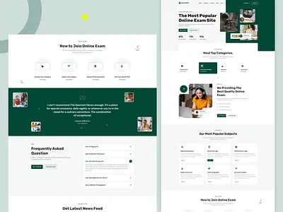 Online Exam Platform animation branding clean design design figma motion graphics ui ux