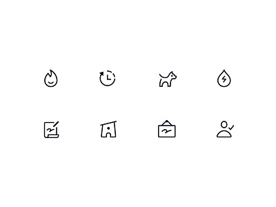 Zumper ~ App Icons animation app brand fun icon design icon set iconography icons line quirky tab bar ui ux zumper