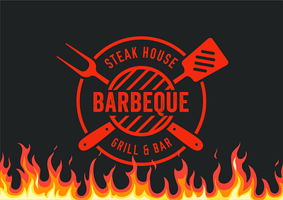 Steak House Barbeque Logo Design branding design graphic design illustration logo typography vector