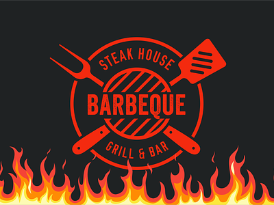 Steak House Barbeque Logo Design branding design graphic design illustration logo typography vector