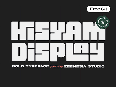 Hisyam Bold Typeface block bold bulky classic display download font free freebie ligature modern pixelbuddha sans serif serif type typeface typography