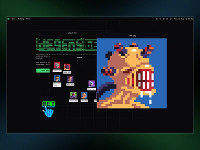 Degens.Bet - Home Page blockchain crypto crypto project defi degen futures futures exchange gambling game gaming igaming nft pixel art pixelated trading trading platfom web3