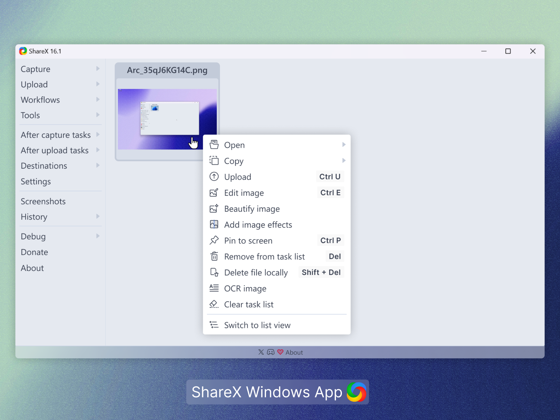ShareX visual design overhaul product design sharex ui visual design